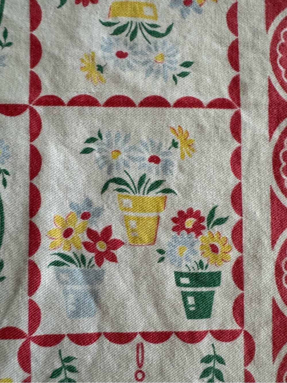 Vintage 1940-1950’s Kitchen Towel 15.5” X 29” MCM
